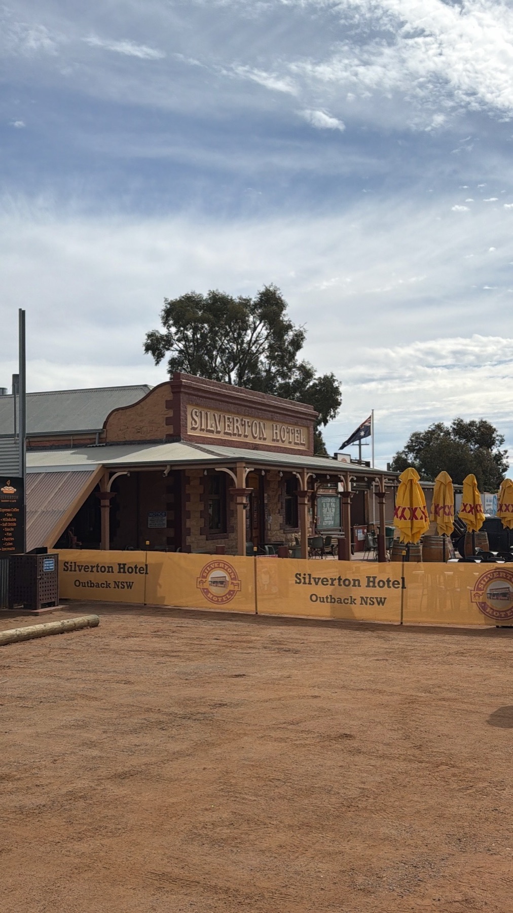 The historic Silverton Hotel in outback New South Wales